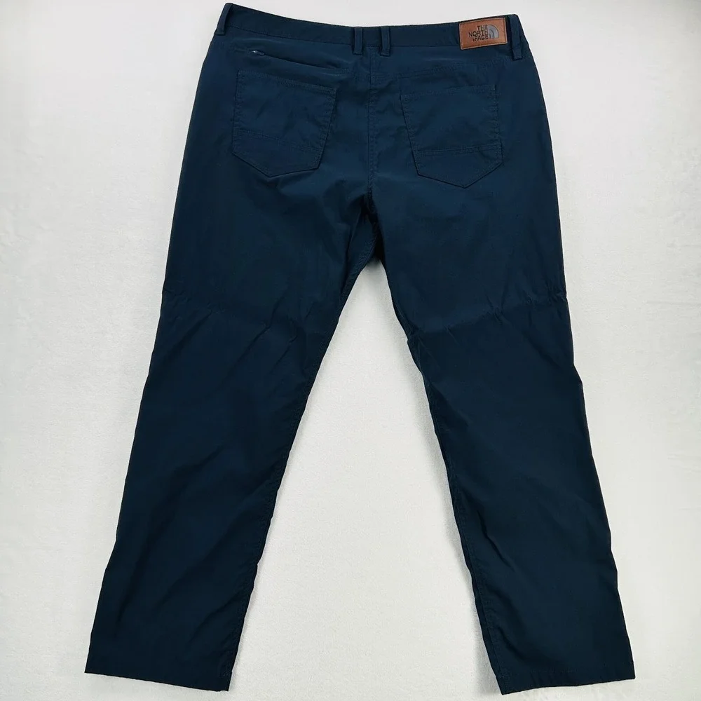 North Face Hiking Pants Mens 38 Blue Outdoor Hiking Camp Logo Lightweight Adult